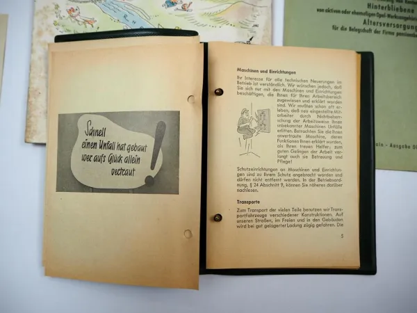 Opel Unterlagen für Werksangehörige Altersversorgung Betriebsordnung 1950/60er J.
