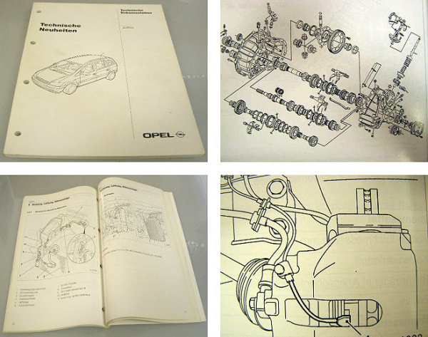 Opel Zafira A Technische Neuheiten Dokumentation Werkstatthandbuch 1999
