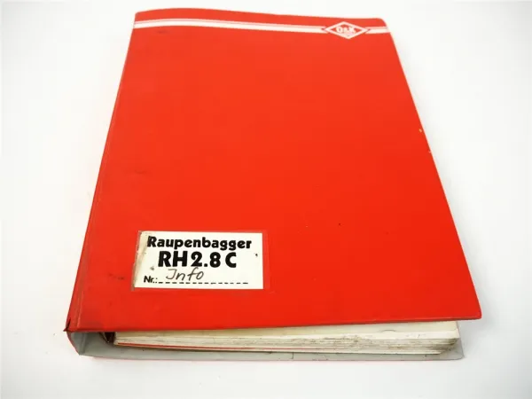 Orenstein& Koppel O&K RH 2.8C Ersatzteilliste Ersatzteilkatalog Parts List