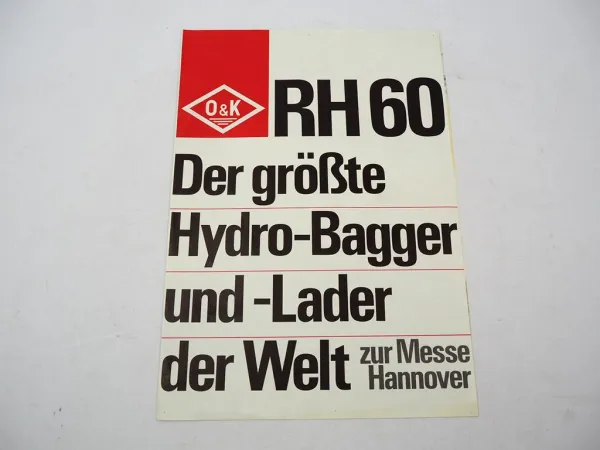 Orenstein&Koppel O&K RH60 Hydro Raupenbagger Lader Prospekt 1970