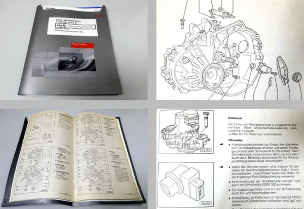 orig. Audi A2 Typ 8Z 5 Gang Schaltgetriebe 02J Reparaturanleitung Reparaturleitfaden