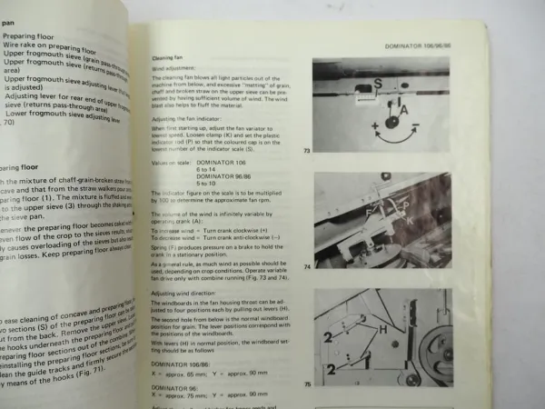 Orig. Claas Dominator 86 96 106 Operators Manual Maintenance Wiring Diagram 1981