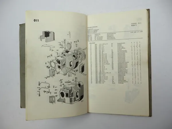 Orig. Farymann A10 A20 A30 A40 Dieselmotor Betriebsanleitung Ersatzteilliste