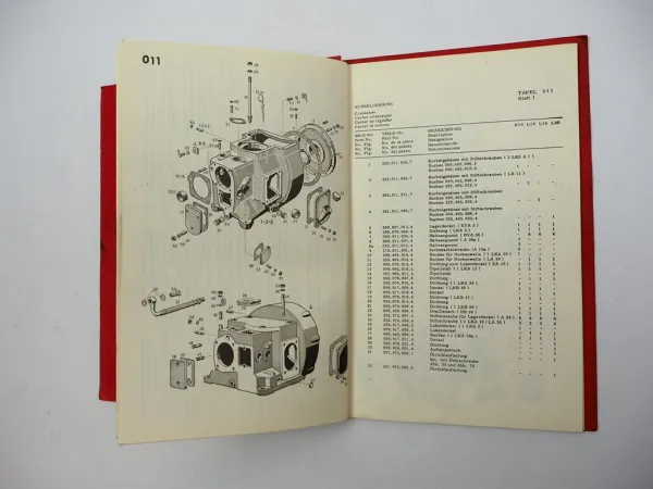 Orig. Farymann K10 L10 L14 L20 Dieselmotor Betriebsanleitung Ersatzteilliste