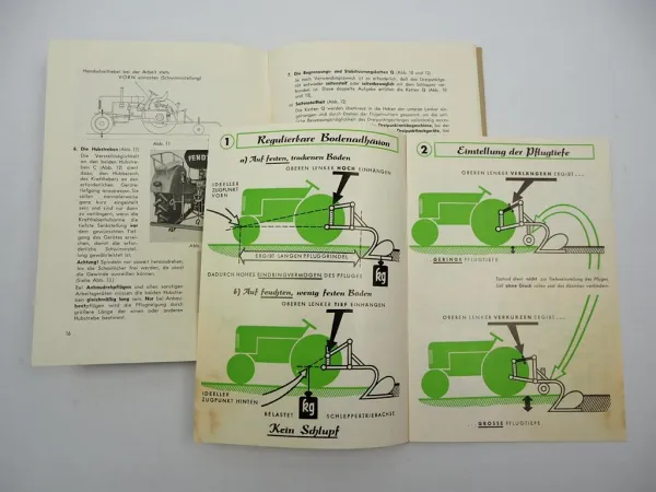 Orig. Fendt 80.3 86.3 Kraftheber für Schlepper Betriebsanleitung Bedienung 1960