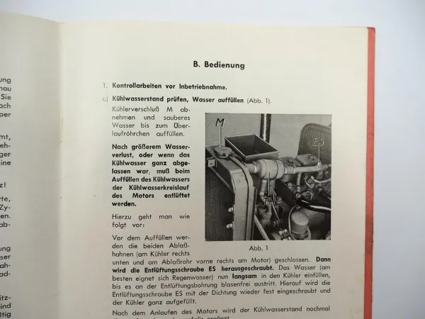 Orig. Fendt Farmer 1 FW237 Dieselross Betriebsanleitung Bedienung Wartung 1958