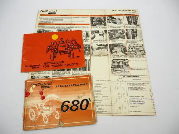 Orig. FiatTrattori Fiat 680 680DT Schlepper Betriebsanleitung Bedienung 1978