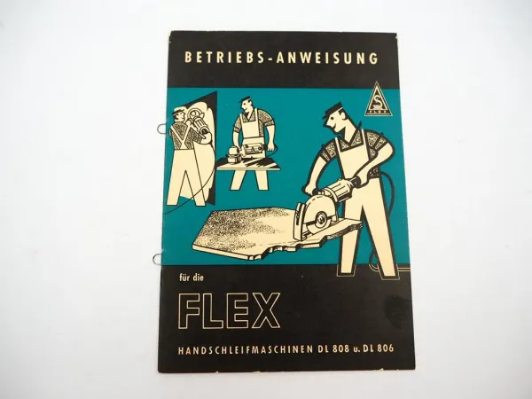 Orig. Flex DL 806 808 Handschleifmaschine Betriebsanleitung Ersatzteilliste 1960