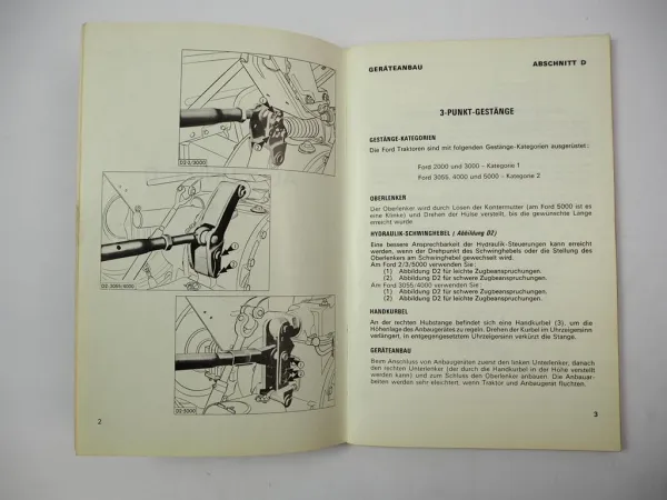 Orig. Ford 2000 3000 3055 4000 5000 Traktor Betriebsanleitung Wartungsheft 1972