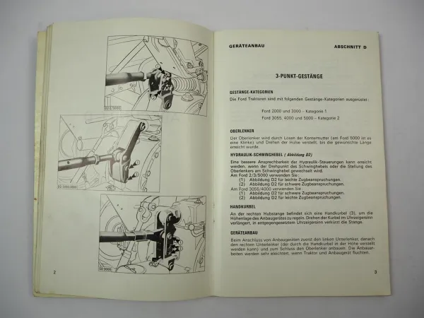 Orig. Ford 2000 3000 3055 4000 5000 Traktor Betriebsanleitung Wartungsheft 1972