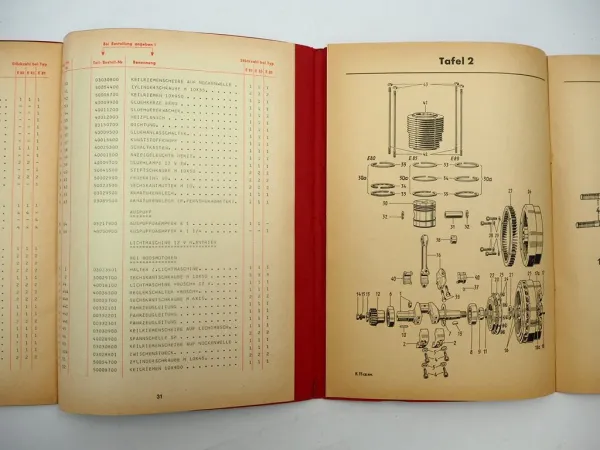 Orig. Hatz E 80 85 89 G FG Dieselmotor Betriebsanleitung Ersatzteilliste 1972