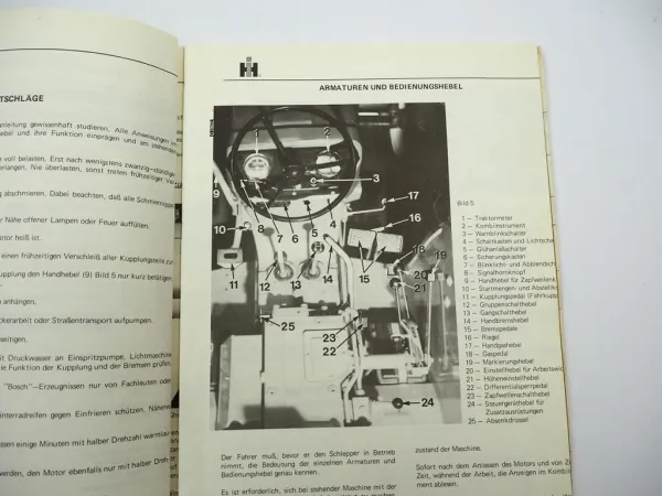 Orig. IHC Mc Cormick 553 654 724 824 Bedienungsanleitung Betriebsanleitung 1972