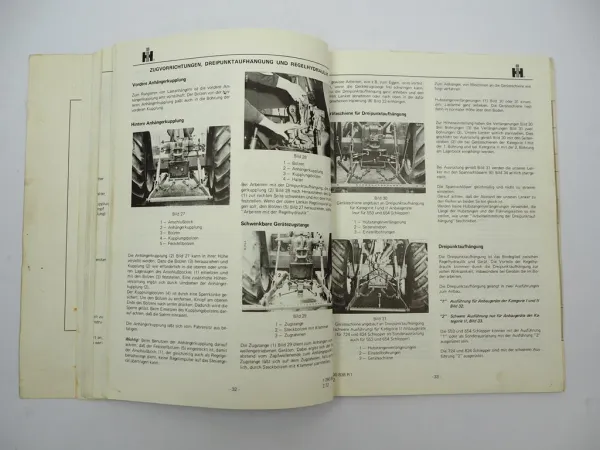 Orig. IHC Mc Cormick 553 654 724 824 Bedienungsanleitung Betriebsanleitung 1972