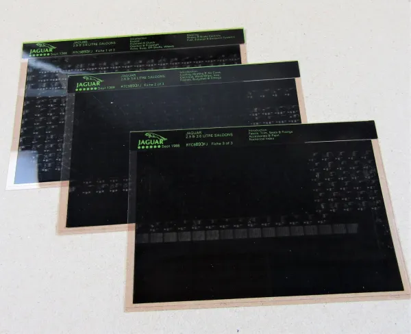 Orig. Jaguar XJ40 2,9 3,6 litre Saloons Ersatzteilliste Parts List Microfiche
