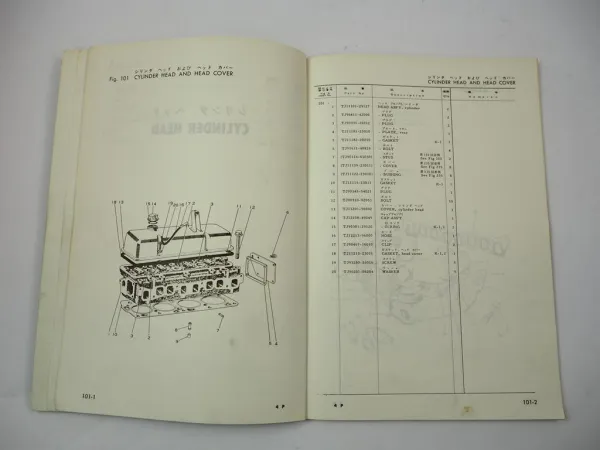 Orig. Komatsu 4P Gasoline Engine FG 10 14 15 18 L Forklift Parts Book 1984