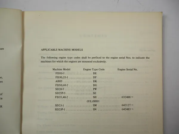 Orig. Komatsu DA220 Diesel Engine FD 30 35 50 Forklift SD Loader Parts Book 1982