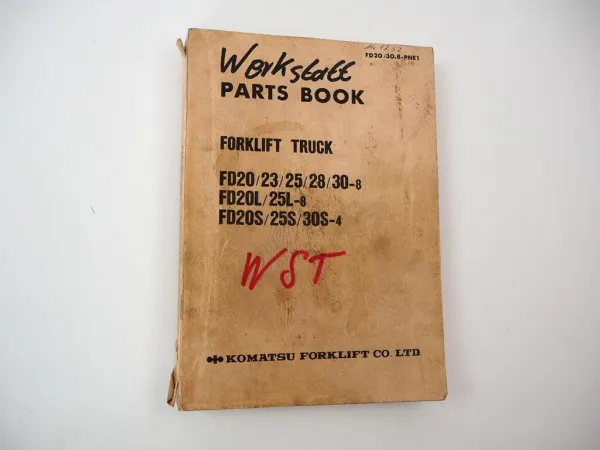 Orig. Komatsu FD 20 23 25 28 30 -8 L S Forklift Parts List Ersatzteilliste 1983