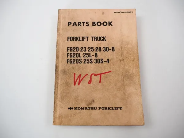 Orig. Komatsu FG 20 23 25 28 30 -8 L S Forklift Parts List Ersatzteilliste