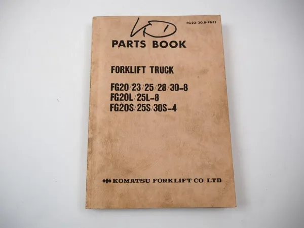 Orig. Komatsu FG 20 23 25 28 30 -8 L S Forklift Truck Parts List Ersatzteilliste