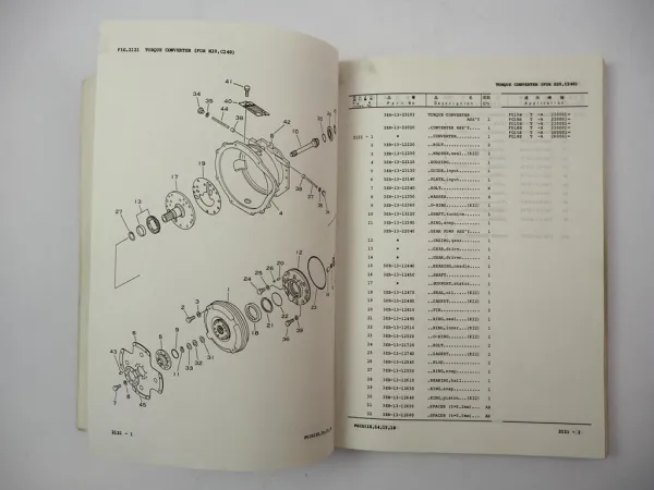 Orig. Komatsu FG FD 10 14 15 18 -15 H S Forklift Parts List Ersatzteilliste 1994