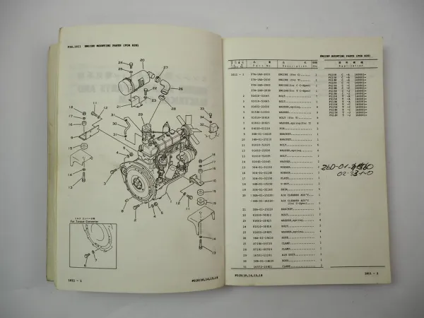 Orig. Komatsu FG FD 10 15 18 -14 H S Forklift Parts List Ersatzteilliste 1985