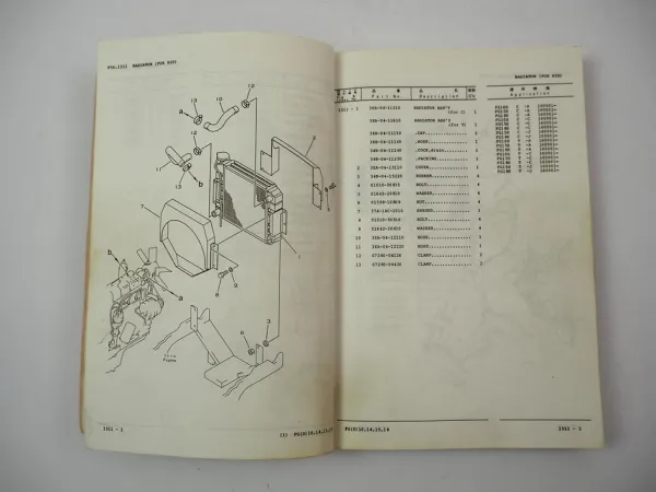Orig. Komatsu FG FD 10 15 18 -14 H S Forklift Parts List Ersatzteilliste 1987