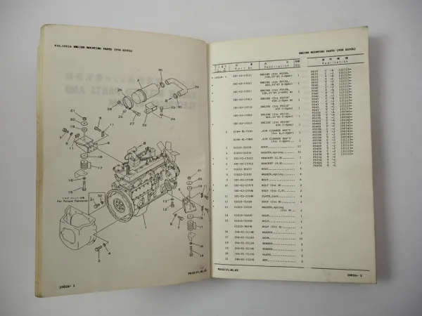 Orig. Komatsu FG FD 33 35 40 45 -4 Z N H S Forklift Parts List Ersatzteilliste