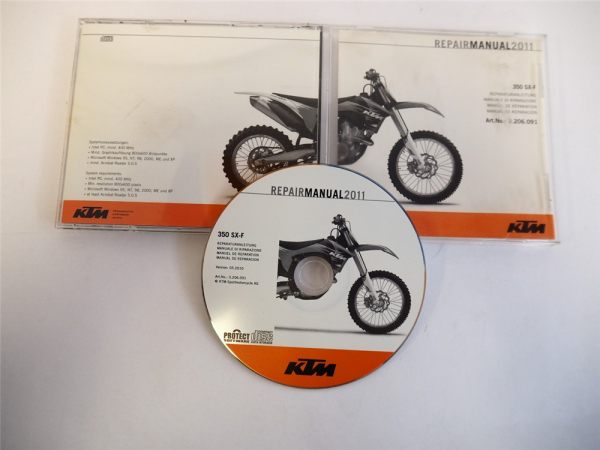 orig KTM 350 SX-F 2011 Reparaturanleitung Werkstatthandbuch CD Repair Manual