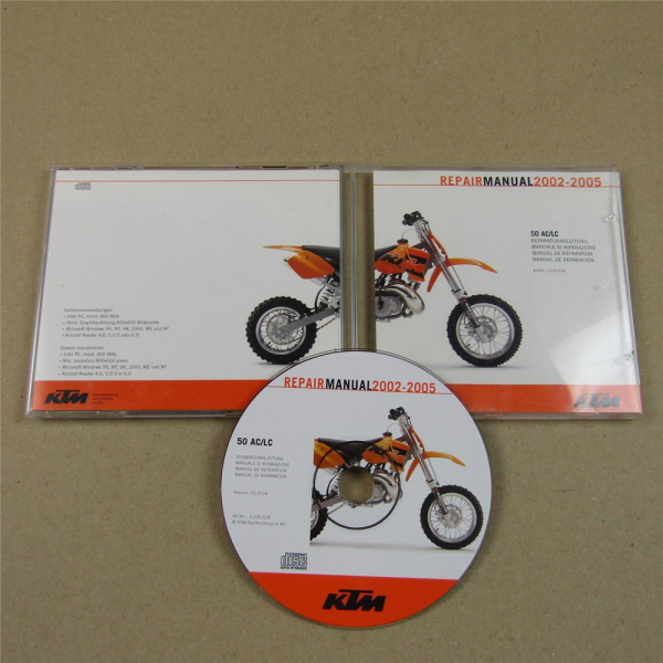 orig. KTM 50 AC LC Reparaturanleitung Motor Bedienungsanleitung 2002 - 2005 CD