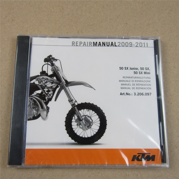 orig. KTM 50 SX Mini Junior Reparaturanleitung Werkstatthandbuch 2009 - 2011 CD