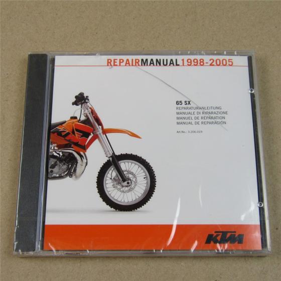 orig. KTM 65 SX 1998 - 2005 Reparaturanleitung Motor Bedienungsanleitung CD