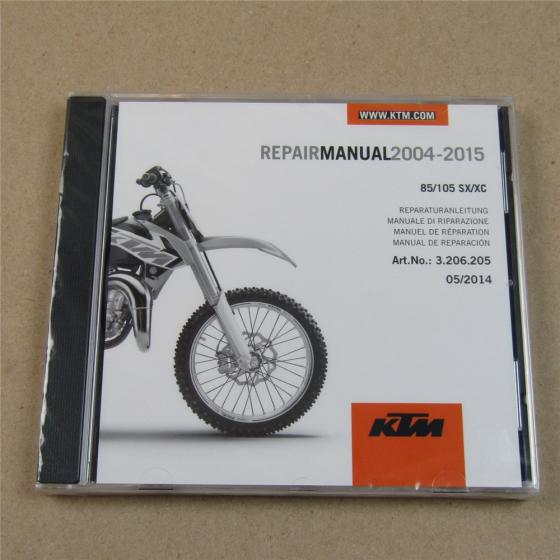 orig. KTM 85 105 SX / XC 2004 - 2015 Reparaturanleitung Werkstatthandbuch CD