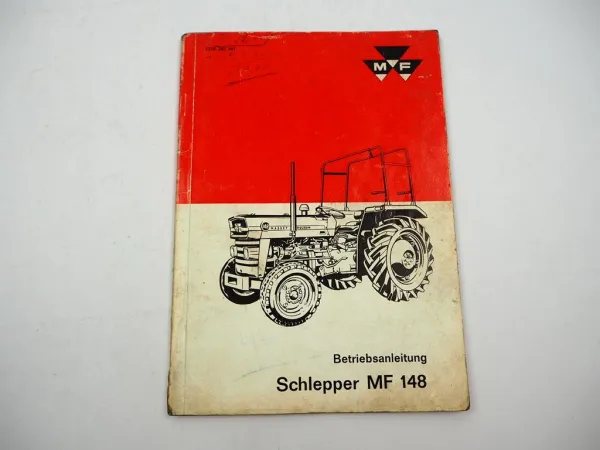 Orig. Massey Ferguson MF 148 Schlepper Betriebsanleitung Bedienung Wartung 1972