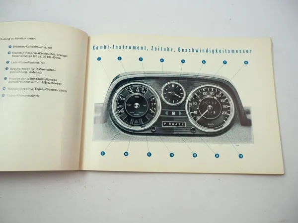 orig Mercedes Benz 230 250 C CE /8 E/8 Strich 8 W114 Betriebsanleitung 1969