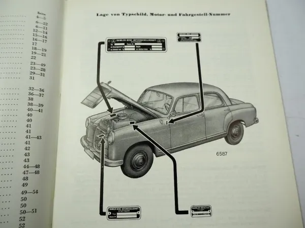 orig Mercedes Benz Typ 190b Ponton W121 Betriebsanleitung Bedienung Wartung 1960