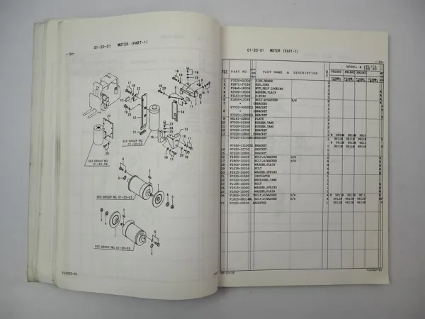 Orig. Mitsubishi FB 16 18 20 KT Forklift Truck Parts List Ersatzteilliste 2000