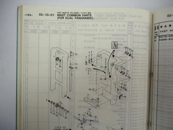 Orig. Mitsubishi FG 10 14 15 18 Forklift Truck Parts List Ersatzteilliste 1991