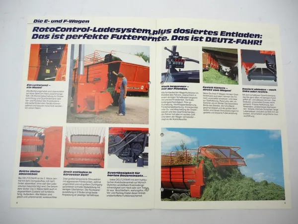 Orig. Prospekt Deutz Fahr L530 K550 K560 K570 E550 E570 F550 F570 Ladewagen 1985