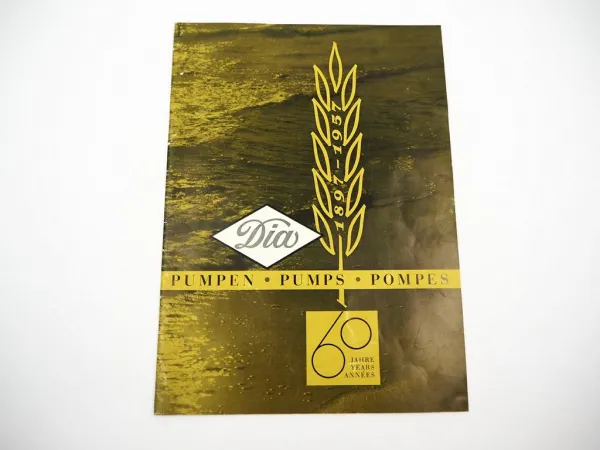 Orig. Prospekt Dia Pumpen Hammelrath & Schwenzer Pumpenfabrik KG Düsseldorf 1957