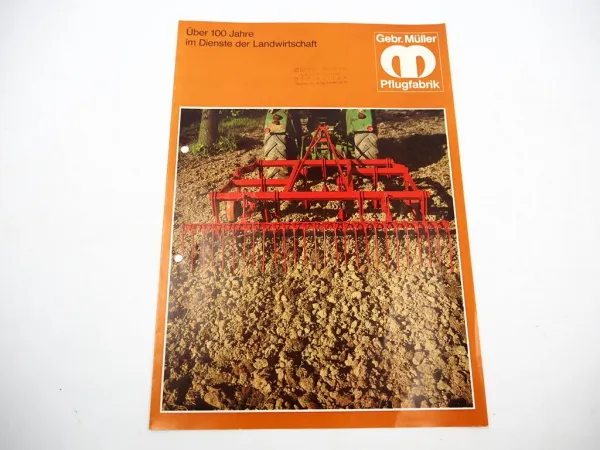 Orig. Prospekt Gebr. Müller Pflugfabrik Köln Produktprogramm Landtechnik 1970er