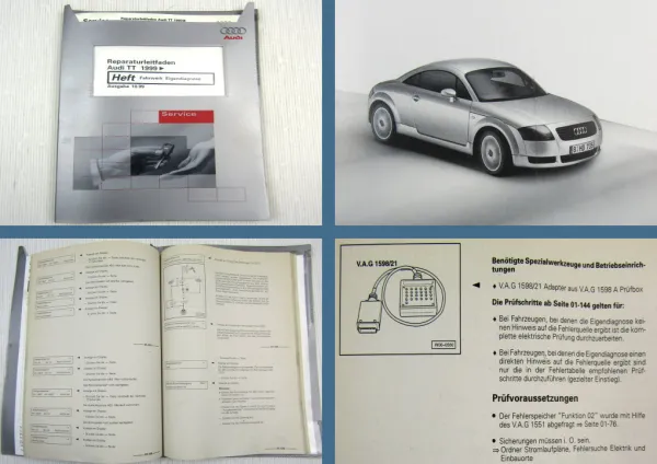 orig. Reparaturanleitung Audi TT 8N ab 1999 Fahrwerk Eigendiagnose