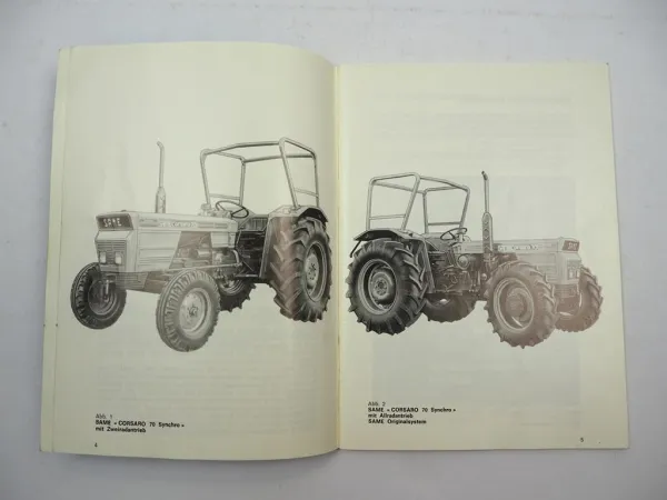 Orig. Same Corsaro 70 Synchro Traktor Betriebsanleitung Bedienung Wartung 1978
