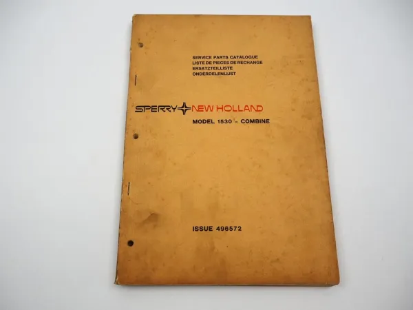 Orig. Sperry New Holland 1530 Combine Mähdrescher Ersatzteilliste Parts List 1974