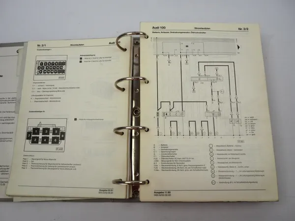 orig. Werkstatthandbuch Stromlaufpläne Audi 100 C4 S4 Elektrik 12/1990 1991 1992