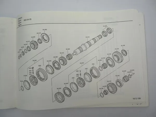 Orig. ZF 16 S 109 Ecomid Getriebe + Intarder Ersatzteilliste MAN Parts List 6/93