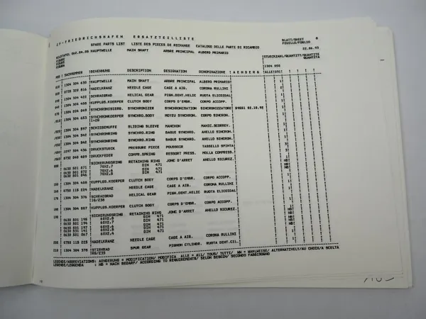 Orig. ZF 16 S 109 Ecomid Getriebe + Intarder Ersatzteilliste MAN Parts List 6/93