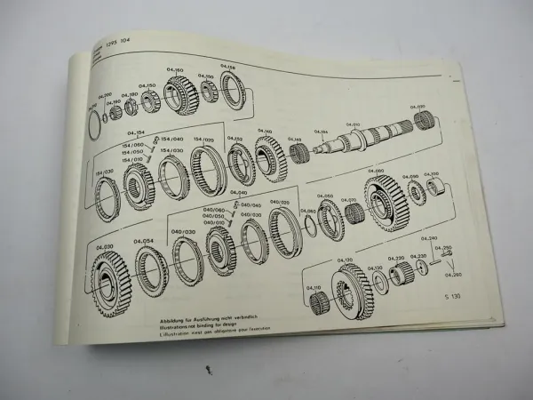 Orig. ZF 16 S -130 Synchroma Getriebe Ersatzteilliste Iveco Spare Parts List