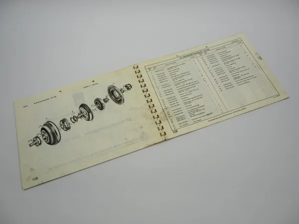 Orig. ZF 4 PW 45 H1 Viergang Planetenwendegetriebe Ersatzteilliste Hanomag 10/69