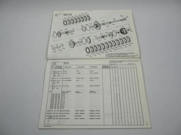 Orig ZF 4 WG-200 Hydromedia Getriebe Ersatzteilliste Samsung Parts List 09/1996