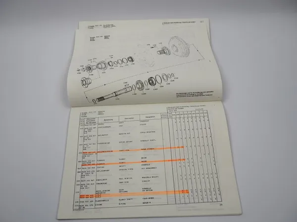 Orig ZF 4 WG 65 II Hydromedia Getriebe Ersatzteilliste Schopf Parts List 10/1986